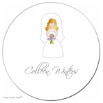 Sugar Cookie Gift Stickers - Bride Brunette